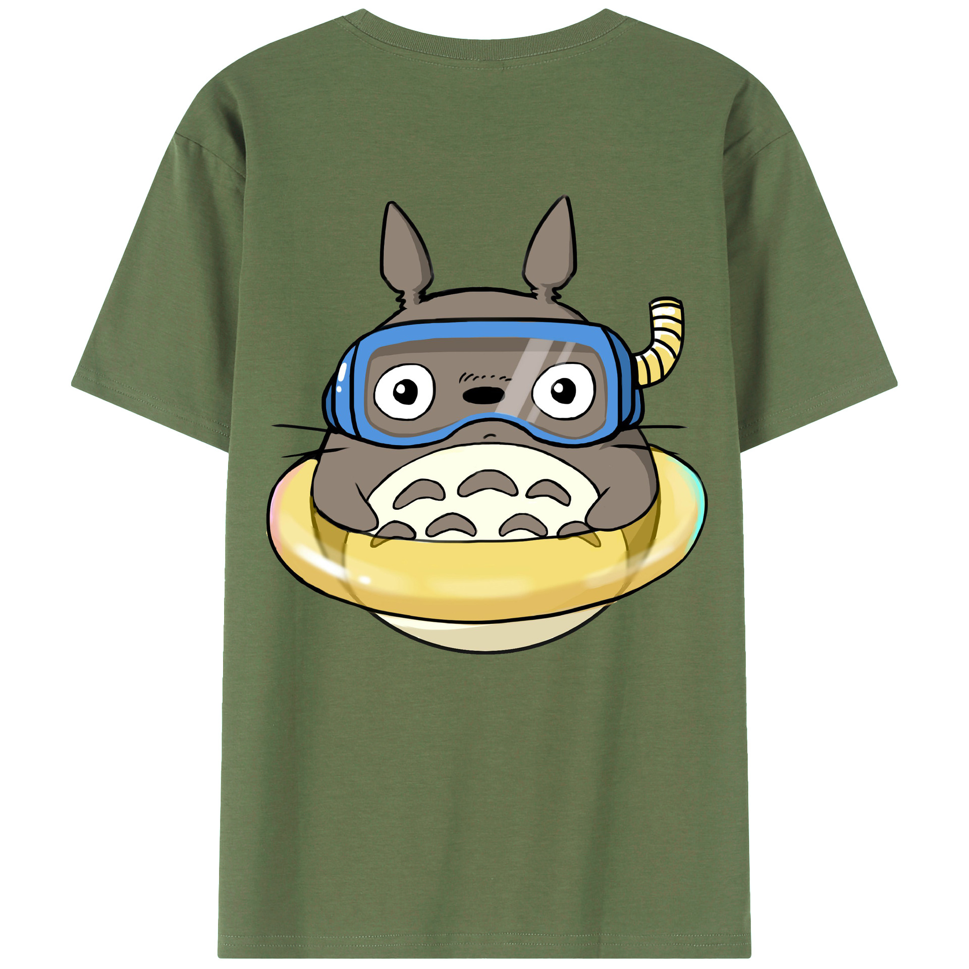 （画像用） となりのトトロ 草壁メイ 草壁サツキ My Neighbor Totoro Satsuki Kusakabe Mei Kusakabe 綿100％ メンズ半袖Tシャツ（バックプリント） 通気性